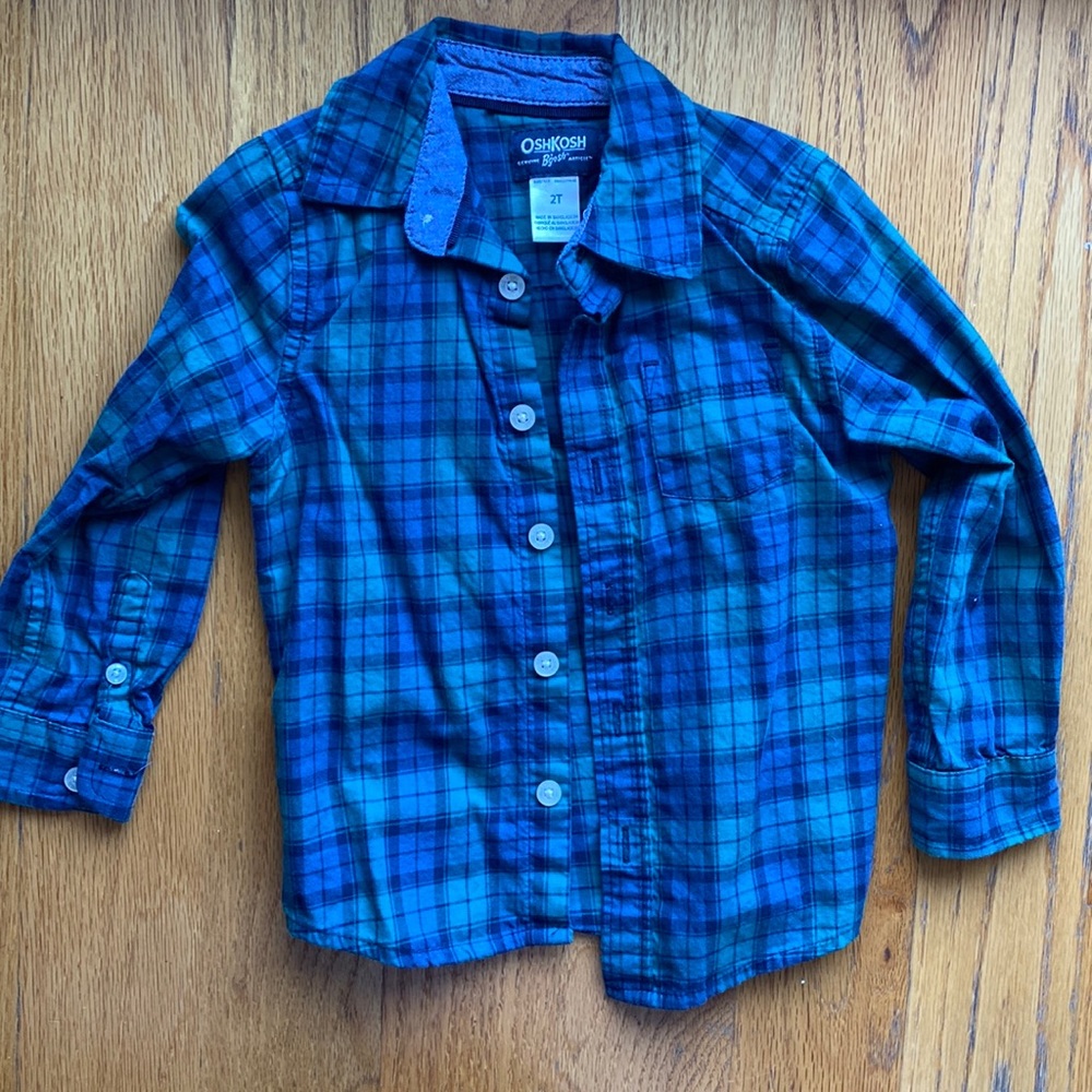 Osh Kosh B’gosh plaid button down shirt
